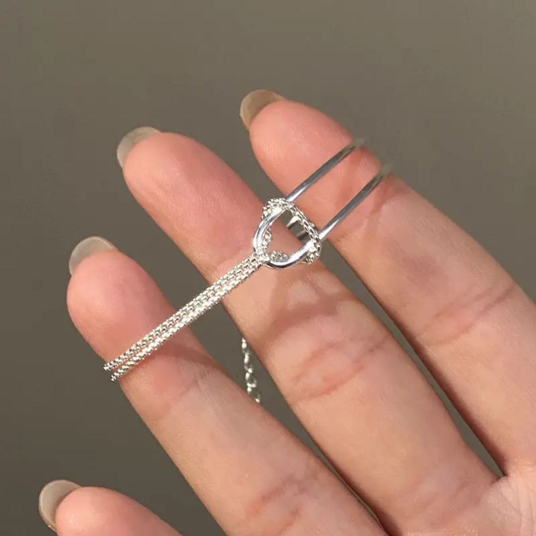 925 STERLING SILVER KNOT-BANGLE-CHAIN BRACELET