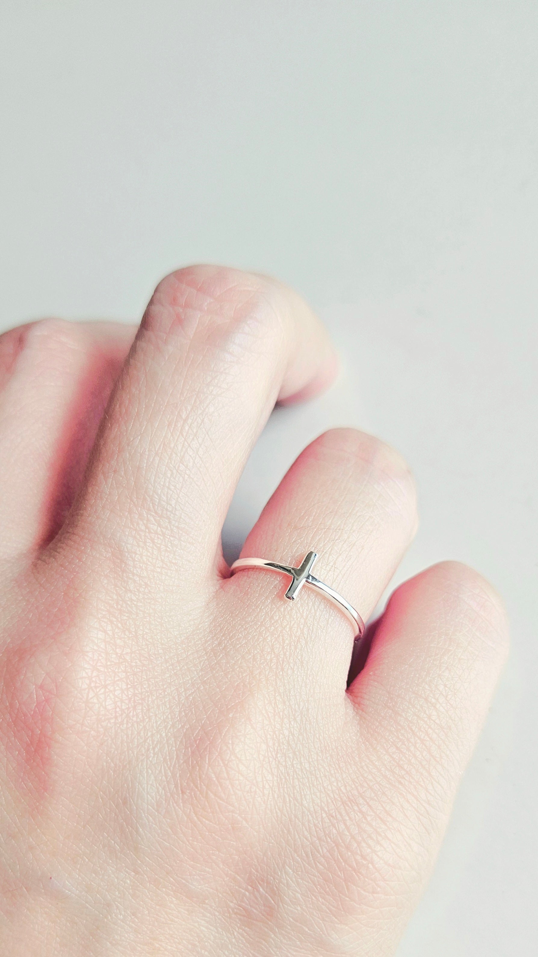 925 STERLING SILVER MINIMALIST CROSS RING