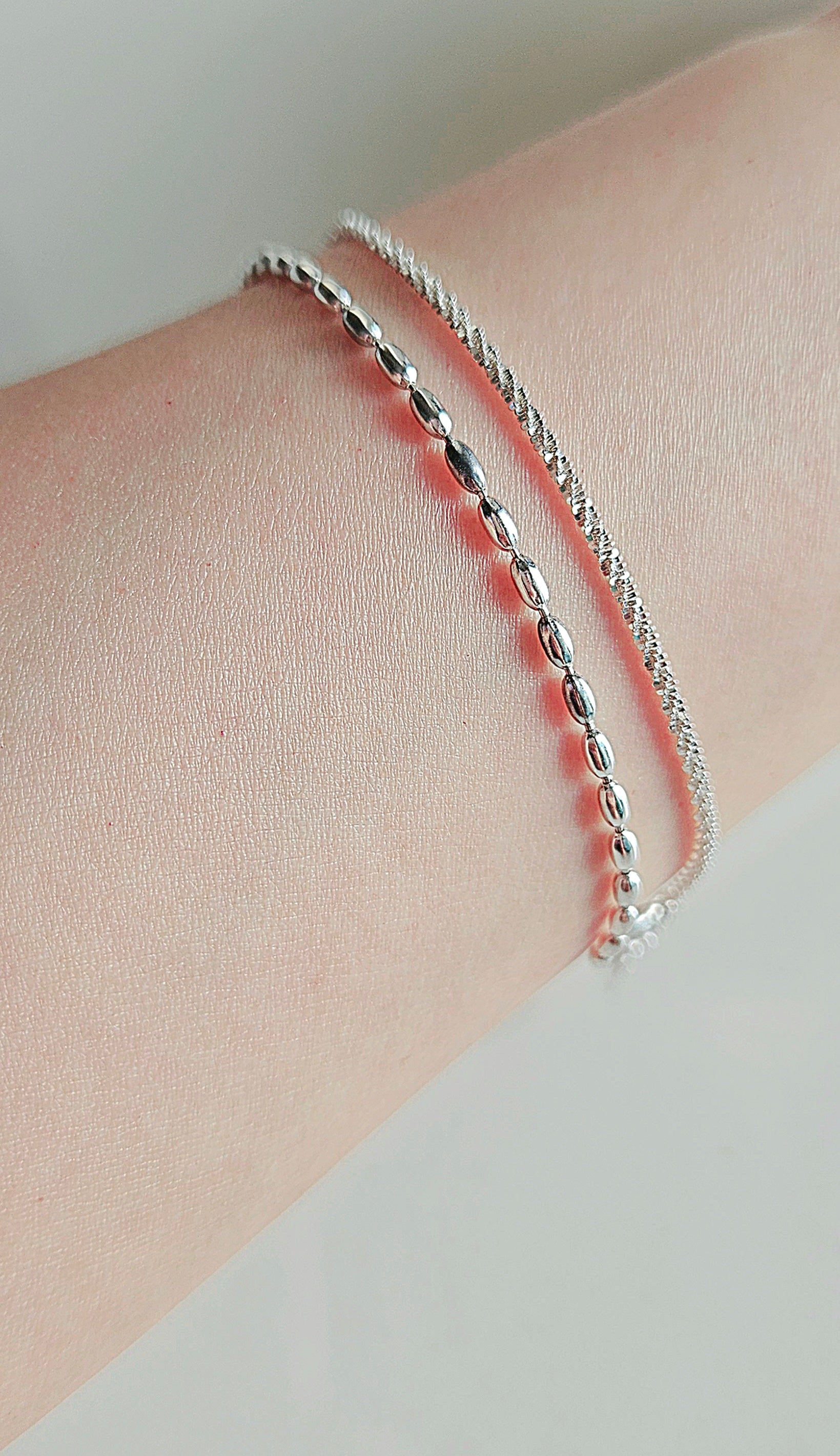 925 STERLING SILVER 2-LAYERED MINIMALIST BRACELET