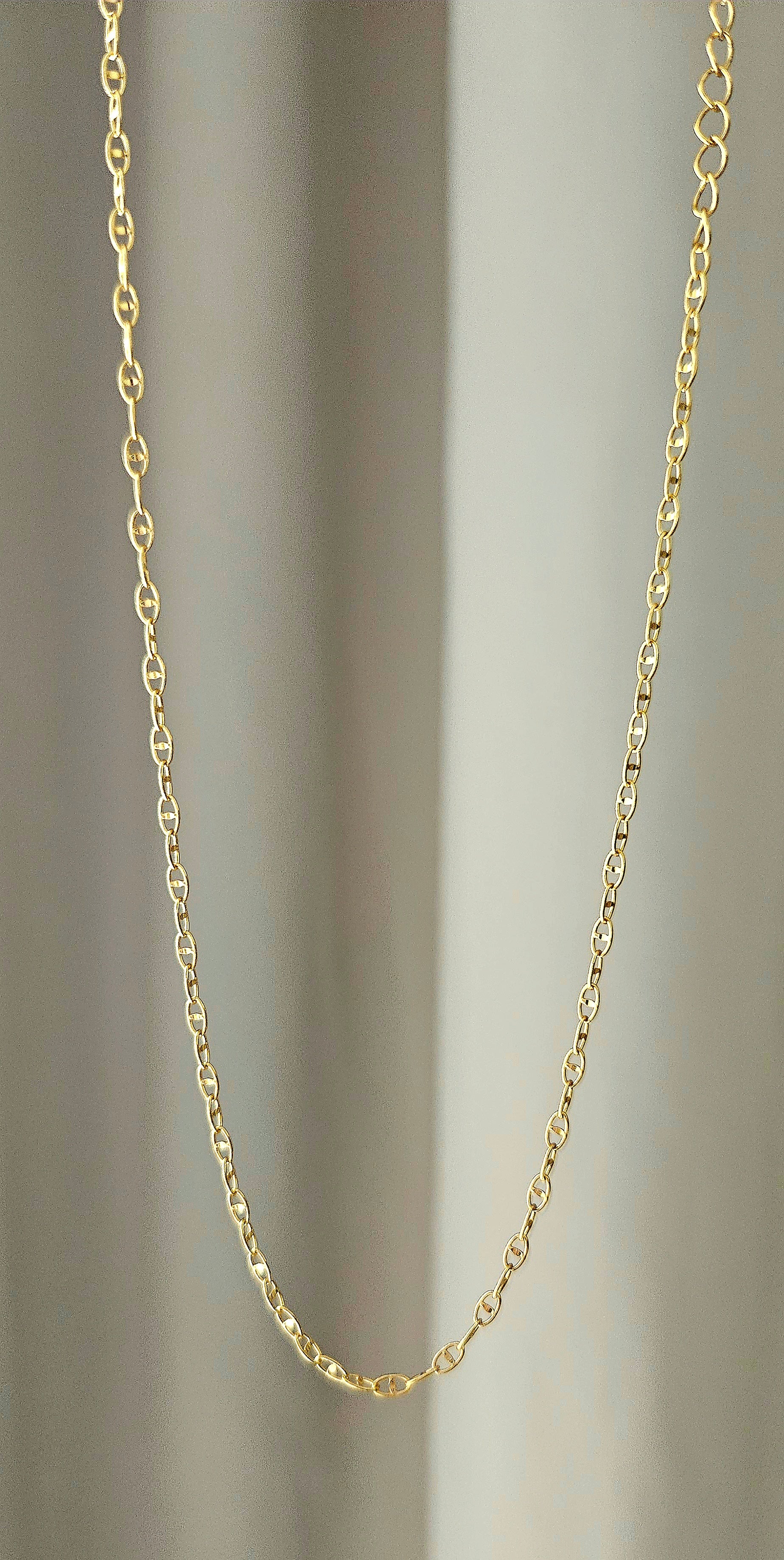925 STERLING SILVER 18K GOLD-PLATED CLASSIC CHAIN