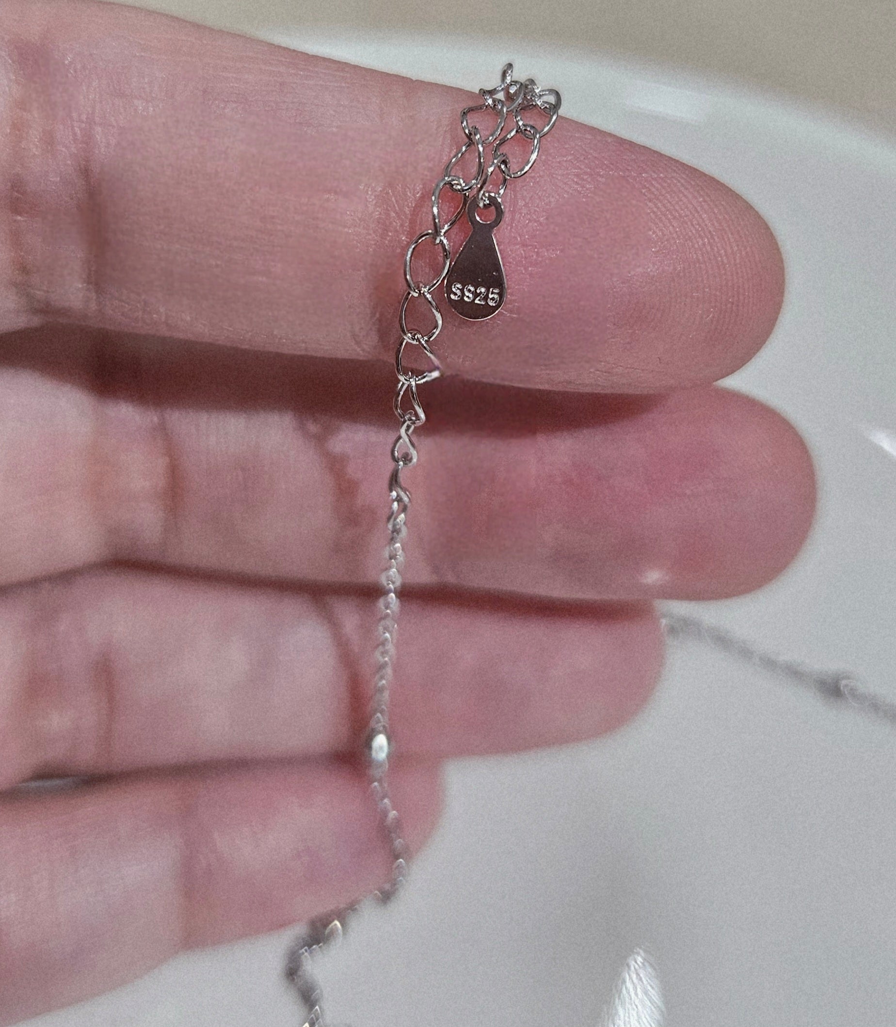 925 STERLING SILVER NECKLACE WITH TASSELS