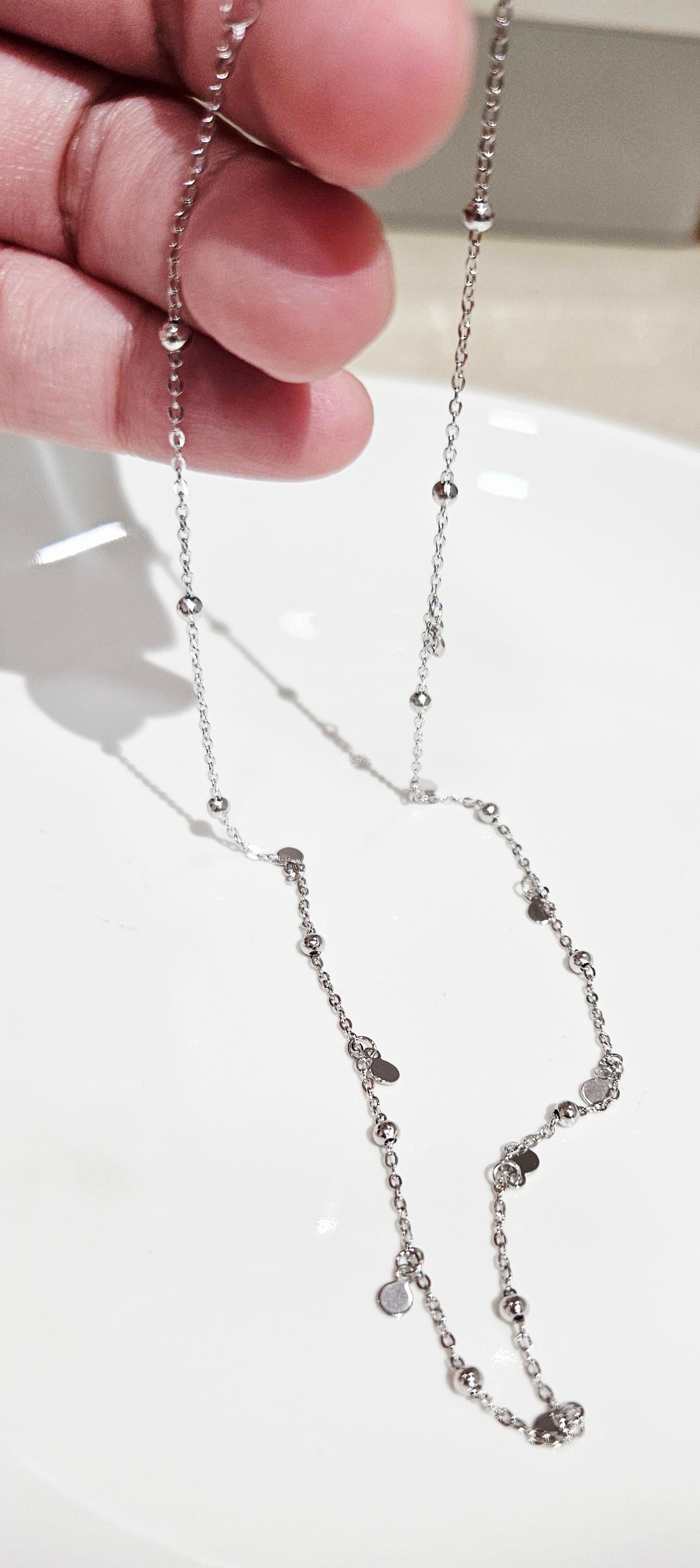 925 STERLING SILVER NECKLACE WITH TASSELS
