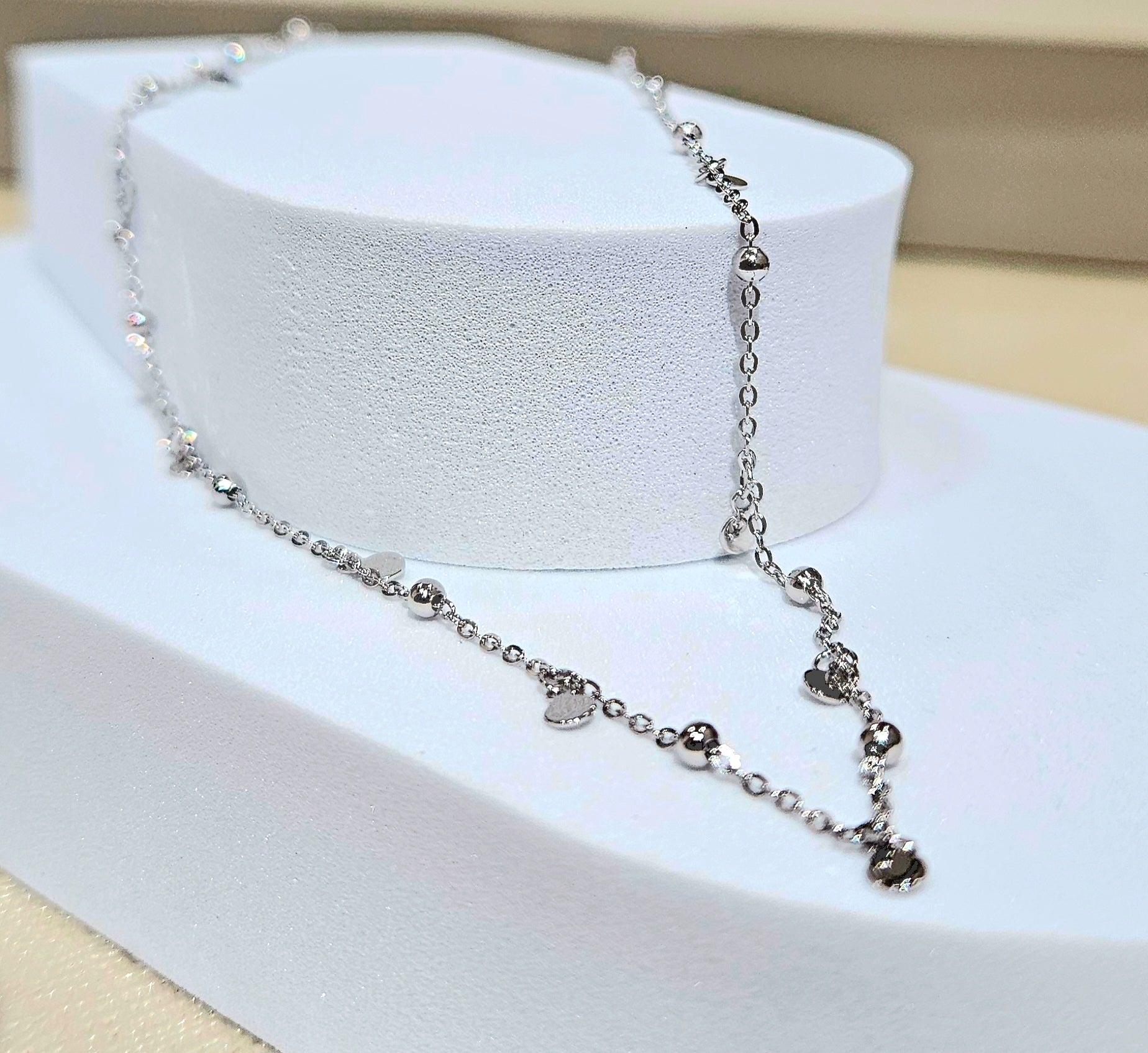 925 STERLING SILVER NECKLACE WITH TASSELS