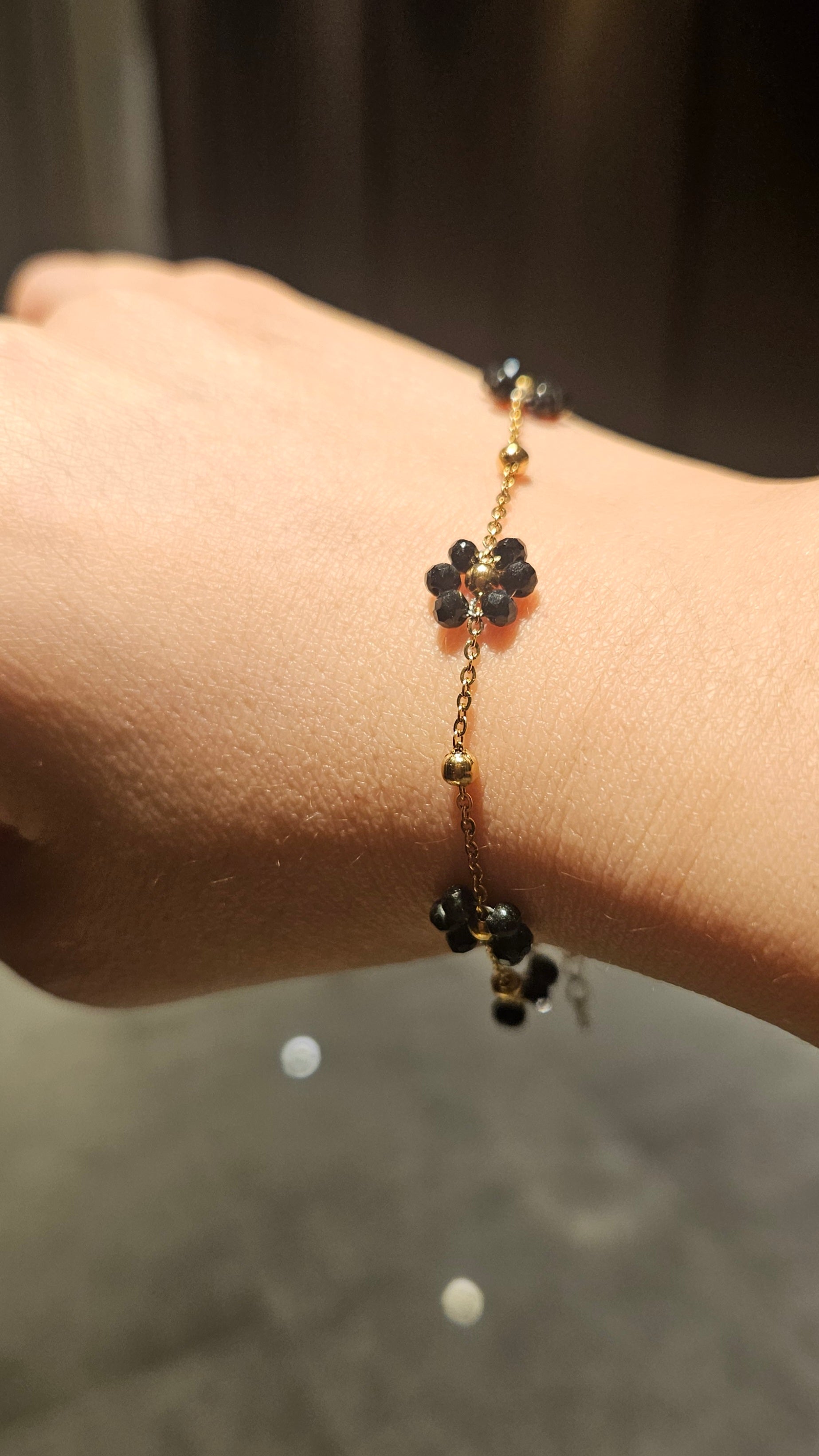 TITANIUM STEEL BRACELET & STAINLESS STEEL BAROQUE STYLE RING SET