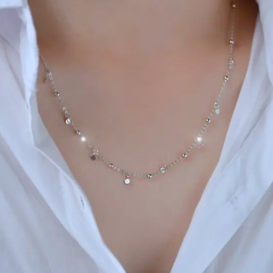 925 STERLING SILVER NECKLACE WITH TASSELS