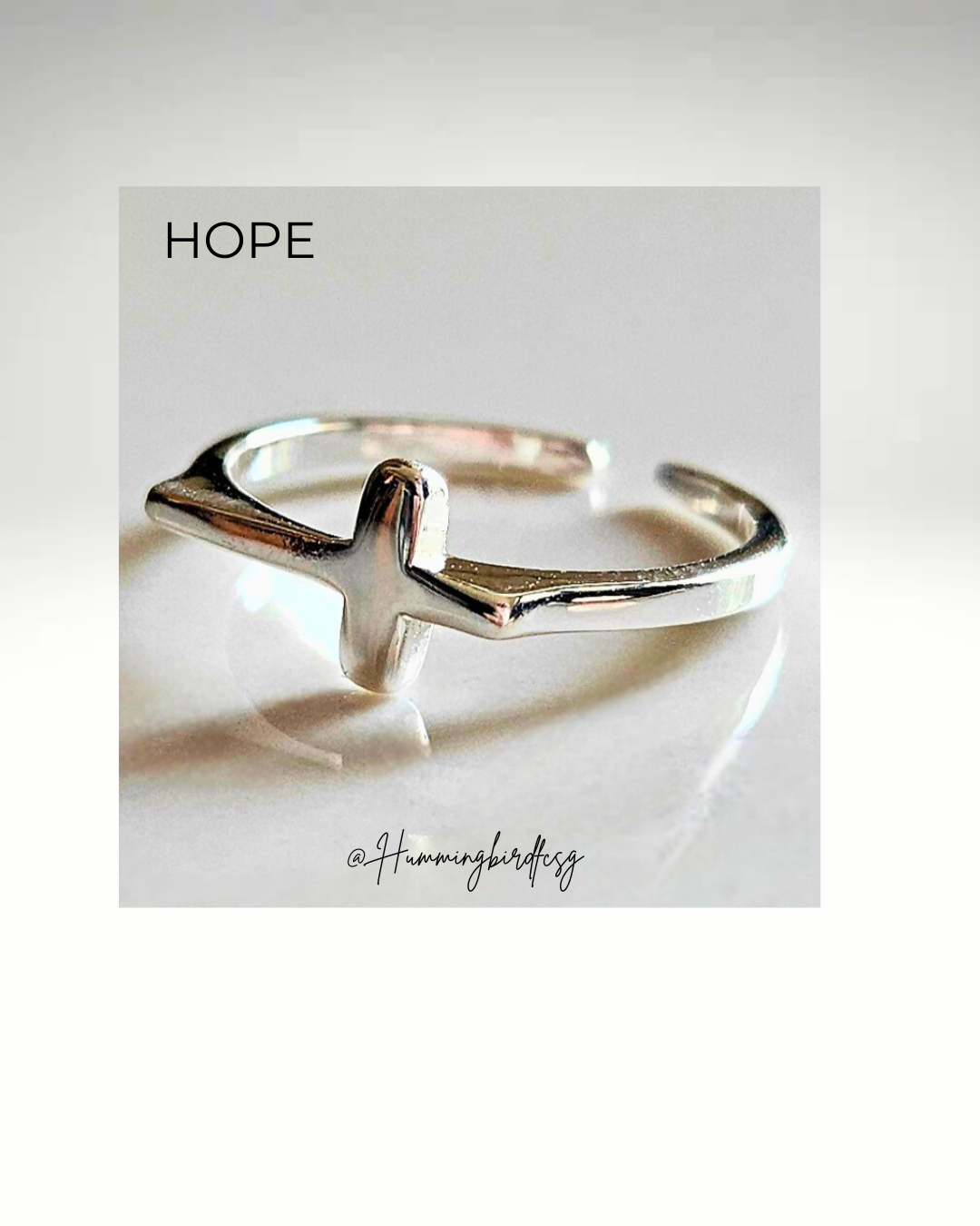 925 STERLING SILVER CROSS-SHAPED RING
