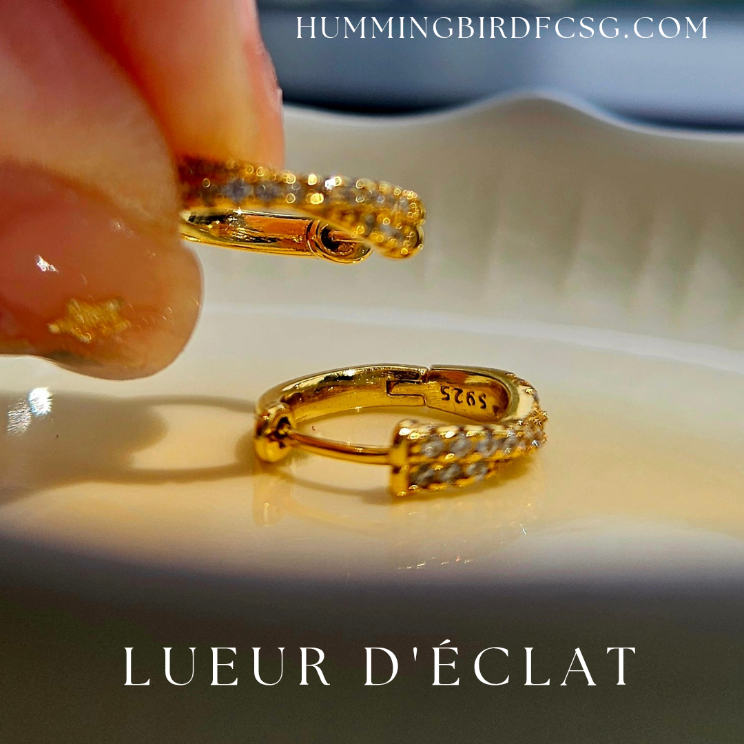 925 STERLING SILVER HOOP EARRINGS (SILVER/ 18K GOLD-PLATED)