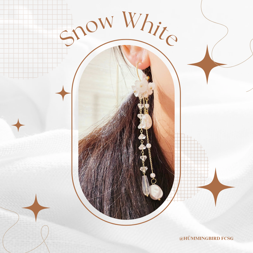 HAND-MADE WHITE FLORAL TASSELS