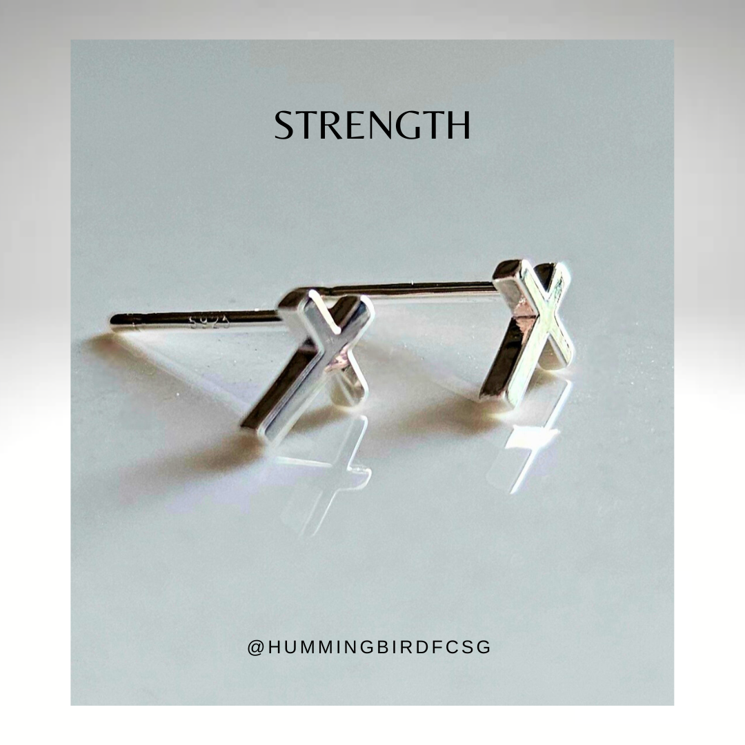 925 STERLING SILVER MINIMALIST CROSS EARRINGS