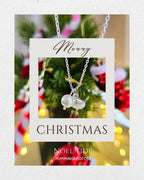 STAINLESS STEEL SILVER NECKLACE WITH FAUX PEARL AND SHELL PENDANT