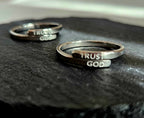 STAINLESS STEEL 2-LAYERED TRUST RING