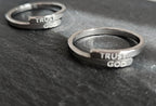 STAINLESS STEEL 2-LAYERED TRUST RING