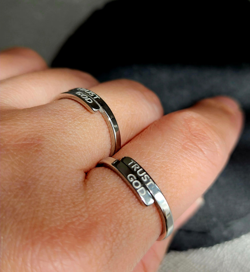 STAINLESS STEEL 2-LAYERED TRUST RING