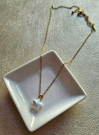 STAINLESS STEEL GOLD NECKLACE WITH A STAR PENDANT