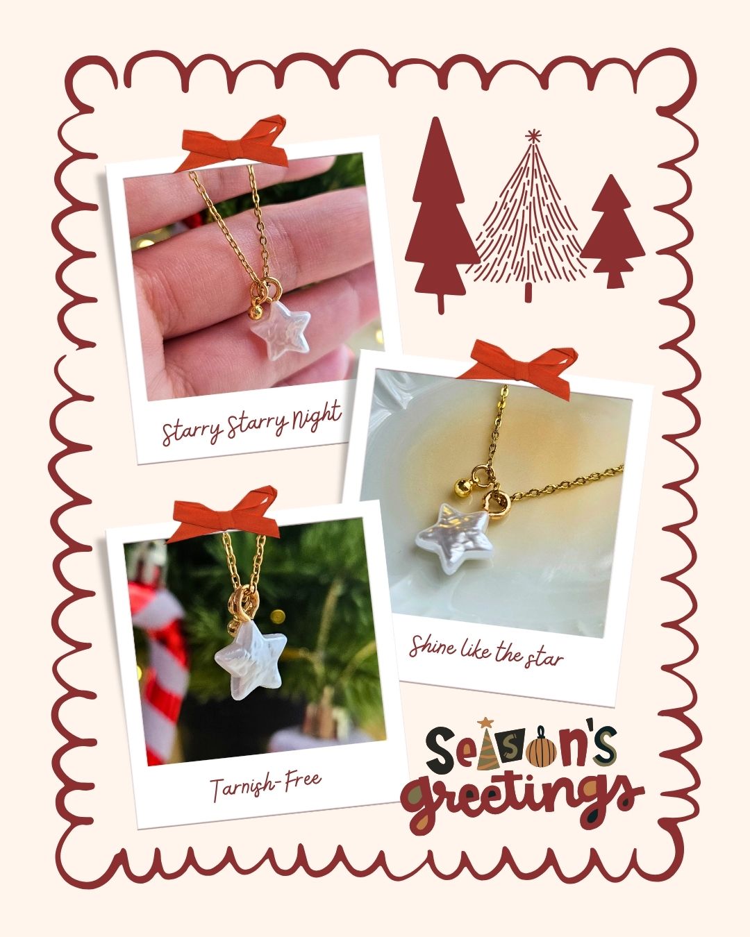 STAINLESS STEEL GOLD NECKLACE WITH A STAR PENDANT